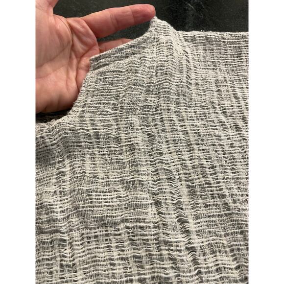 Gray and white woven ladies top L - Picture 5 of 10